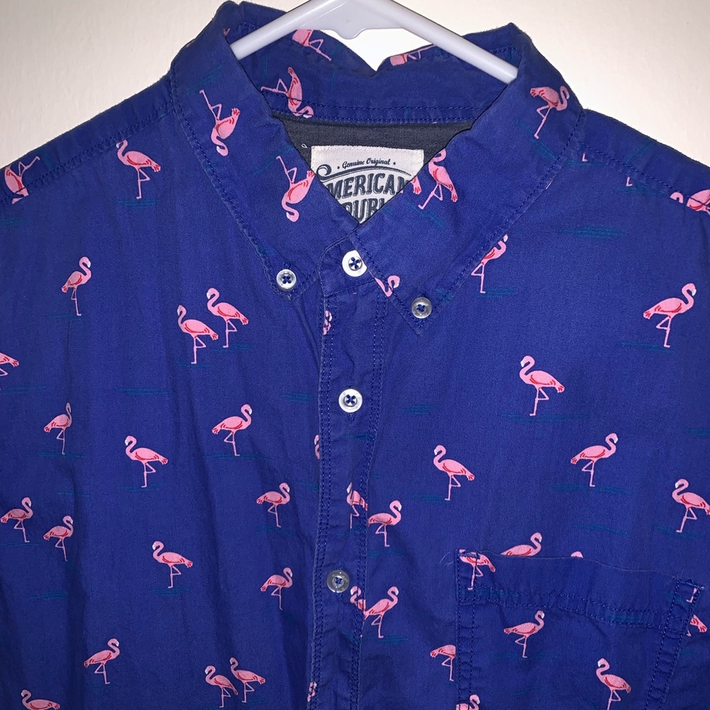 Flamingo Button Down